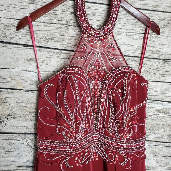 BICICI & COTY  Burgundy formal gown Size Large - Picture 7 of 13